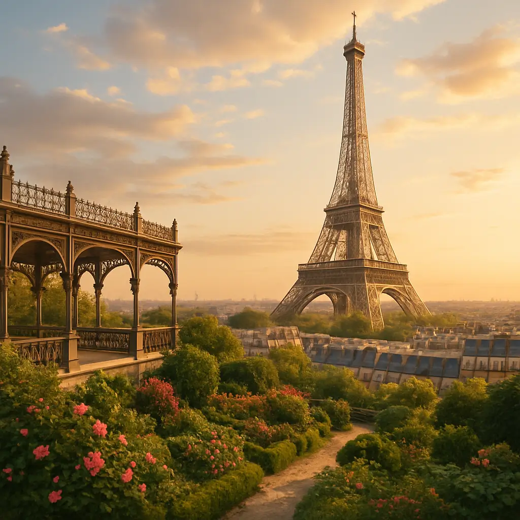 Eiffel Tower Terrace in France